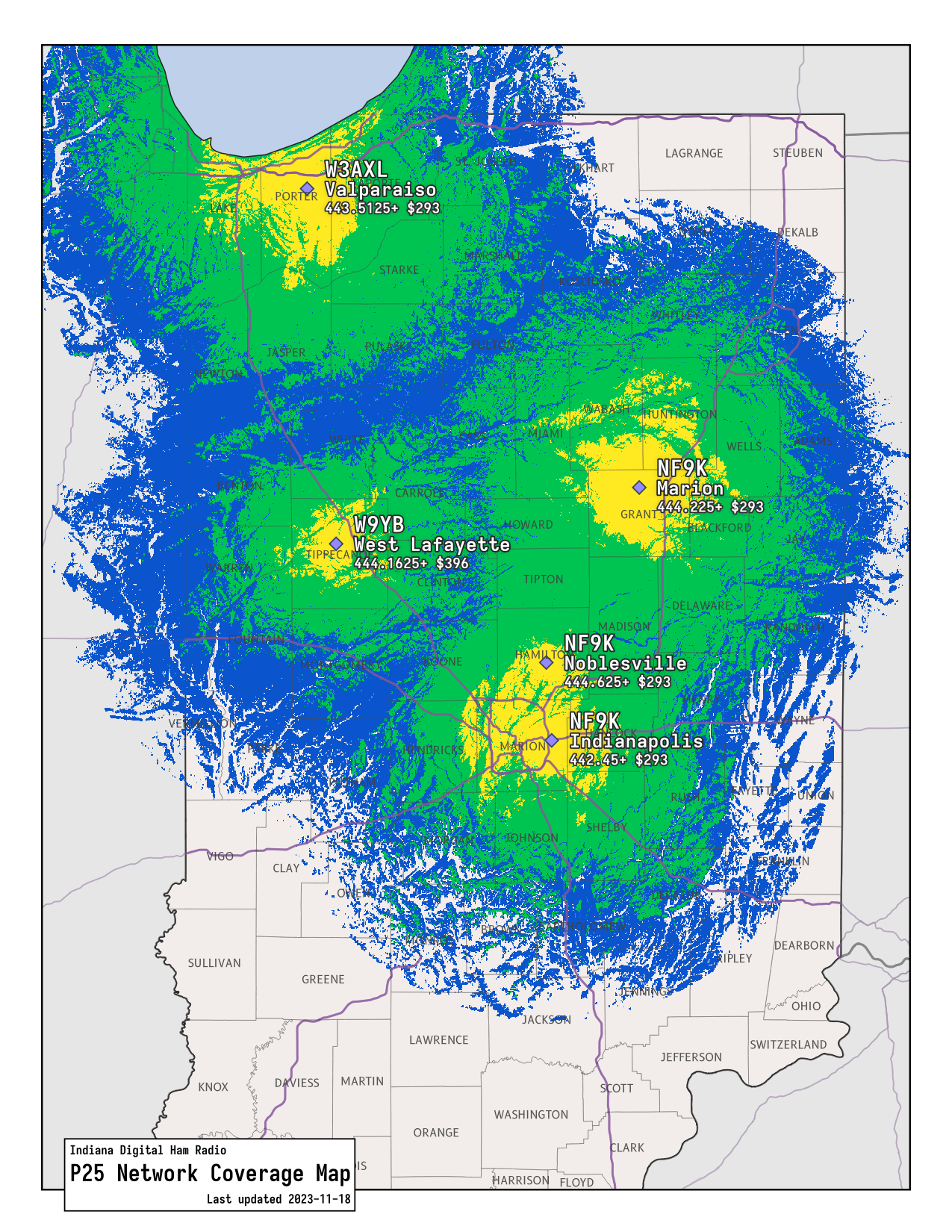 IDHR P25 Network Coverage, 2024-11-18